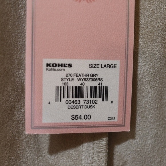 Juicy Couture Faux Suade Vest Tan Belted Open Front NWT LG - Picture 8 of 11